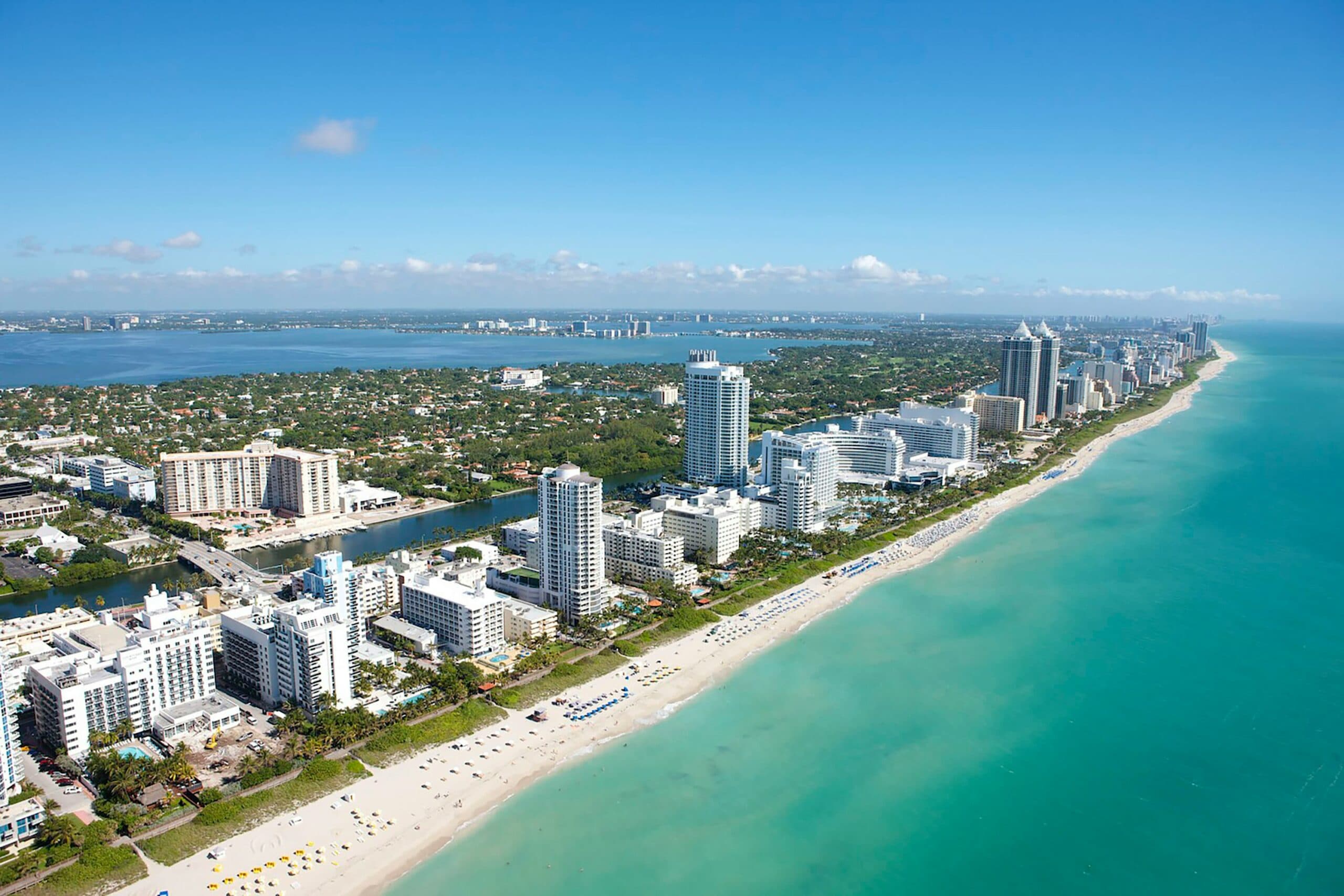 Miami beach skyline at dusk — host city of TD ABS Meeting 2027